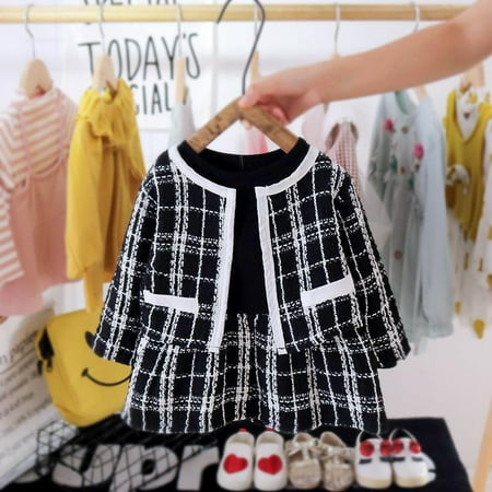 LFEOOST Toddler Kids Baby Girls Plaid Skirt Set Cardigan Jacket Coat + Tutu Dress Set Long Sleeve Outfits Fall Outfit Set (Black L)
LFEOOST Toddler Kids Baby Girls Plaid Skirt Set Cardigan Jacket Coat + Tutu Dress Set Long Sleeve Outfits Fall Outfit Set (Black L)