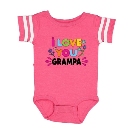 Inktastic I Love You Grampa with Flowers Gift Baby Girl Bodysuit