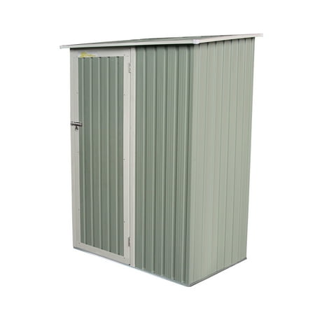 Palm Springs Metal Galvanized Steel Backyard Garden Storage Shed - 4'5" x 3'