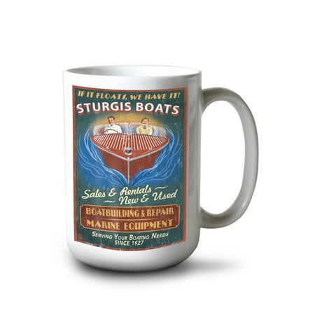 15 fl oz Ceramic Mug Sturgis Michigan Wooden Boats Vintage Sign Dishwasher & Microwave Safe
15 fl oz Ceramic Mug Sturgis Michigan Wooden Boats Vintage Sign Dishwasher & Microwave Safe
