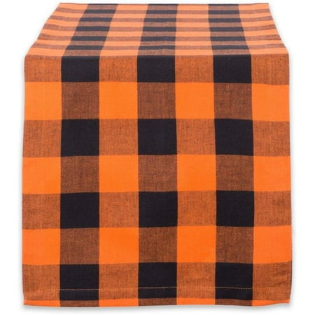Orange Buffalo Check Table Runner 14X72 inch