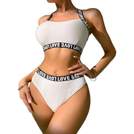 ZWJHBFGRAASD Women s 2 Piece Letter Print Ribbed Knit Lingerie Set Bra and Panty
ZWJHBFGRAASD Women s 2 Piece Letter Print Ribbed Knit Lingerie Set Bra and Panty