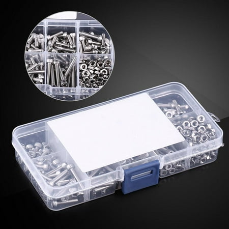 Mgaxyff Fastener 340pcs M3 Stainless Steel SS304 Hex Socket Cap Head Screws and Nuts Assortment Cap Head Screw Set
Mgaxyff Fastener 340pcs M3 Stainless Steel SS304 Hex Socket Cap Head Screws and Nuts Assortment Cap Head Screw Set