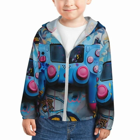 Gaeub Graffiti Game Controller Art Print Athletic Sun Protection Hoodie for Kids Long Sleeve Outdoor UV Shirt Running Fishing Top for Boys Girls-4 Years
Gaeub Graffiti Game Controller Art Print Athletic Sun Protection Hoodie for Kids Long Sleeve Outdoor UV Shirt Running Fishing Top for Boys Girls-4 Years