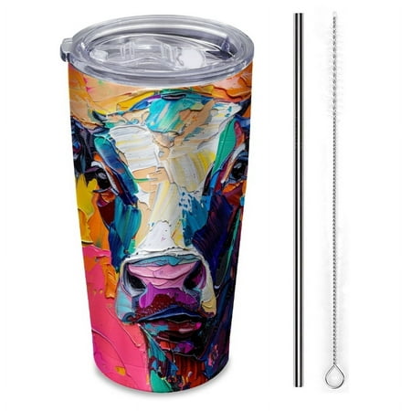 Abstract painting of cow-Insulated Car Cup 20 oz Stainless Steel Travel Tumbler with Reusable Straw & Brush Hot & Cold Drinks Coffee/Tea/Office/Outdoor Drinkware
Abstract painting of cow-Insulated Car Cup 20 oz Stainless Steel Travel Tumbler with Reusable Straw & Brush Hot & Cold Drinks Coffee/Tea/Office/Outdoor Drinkware