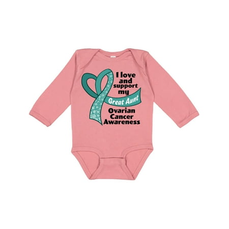 Inktastic Ovarian Cancer Awareness I Love and Support My Great Aunt Gift Baby Boy or Baby Girl Long Sleeve Bodysuit
Inktastic Ovarian Cancer Awareness I Love and Support My Great Aunt Gift Baby Boy or Baby Girl Long Sleeve Bodysuit