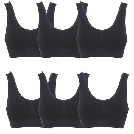 Elbourn No Underwire Sleep Bras for Women Full Coverage Comfort Seamless Wireless Stretchy Sports Bra Yoga Bras with Removable Pads 6 Pack
Elbourn No Underwire Sleep Bras for Women Full Coverage Comfort Seamless Wireless Stretchy Sports Bra Yoga Bras with Removable Pads 6 Pack