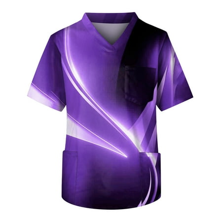 Alrise Men s Scrub Tops Big and Tall Short Sleeve V-Neck Scrub Tops with Pockets Purple Medium
Alrise Men s Scrub Tops Big and Tall Short Sleeve V-Neck Scrub Tops with Pockets Purple Medium