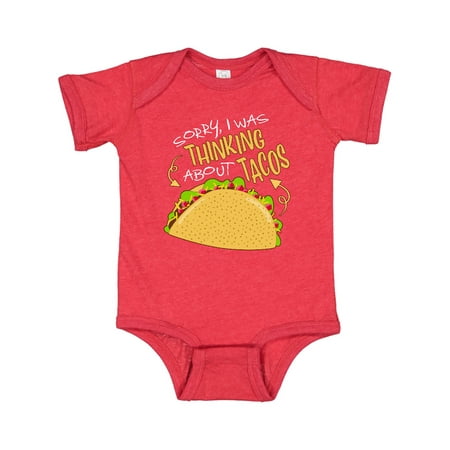 Inktastic Sorry I Was Thinking About Tacos Gift Baby Boy or Baby Girl Bodysuit