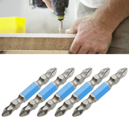 Ymiko Head Screwdriver Bit 5PCS 50mm Double End Screwdriver Bits Magnetic PH2 Screwdriver Head For Electric Hand Drill Hand Tool Hardware