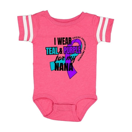 Inktastic Suicide Prevention I Wear Teal and Purple for My Nana Gift Baby Boy or Baby Girl Bodysuit
Inktastic Suicide Prevention I Wear Teal and Purple for My Nana Gift Baby Boy or Baby Girl Bodysuit