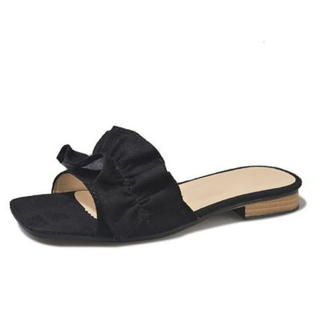 Women Slippers Flats Sandals Wear-resistant Sole Lace Decoration Beach Slippers for Spring Summer Wear-resistant Sole Lace Decoration Slippers Flats Sandals Durable Women Spring Summer 36
Women Slippers Flats Sandals Wear-resistant Sole Lace Decoration Beach Slippers for Spring Summer Wear-resistant Sole Lace Decoration Slippers Flats Sandals Durable Women Spring Summer 36