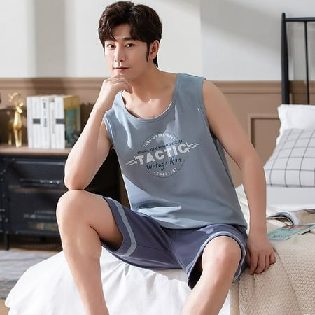 DanceeMangoo Summer Mens Fashion Leisure Pijamas Set Cotton Sleeveless Short Pant Homesuit Mens Casual Pajamas Loose Cartoon Print Outwear
DanceeMangoo Summer Mens Fashion Leisure Pijamas Set Cotton Sleeveless Short Pant Homesuit Mens Casual Pajamas Loose Cartoon Print Outwear