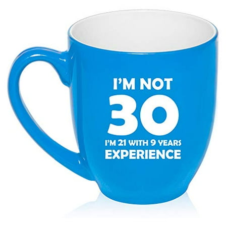 16 oz Large Bistro Mug Ceramic Coffee Tea Glass Cup I m Not 30 Funny 30th Birthday (Light-Blue)
16 oz Large Bistro Mug Ceramic Coffee Tea Glass Cup I m Not 30 Funny 30th Birthday (Light-Blue)