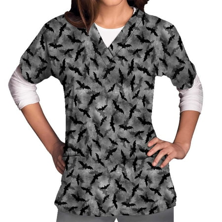 Funicet Halloween Shirts for Women Scrubs Tops Plus Size Working Uniform With Pockets Short Sleeve V-neck Nursing Uniform Printed Blouse
Funicet Halloween Shirts for Women Scrubs Tops Plus Size Working Uniform With Pockets Short Sleeve V-neck Nursing Uniform Printed Blouse