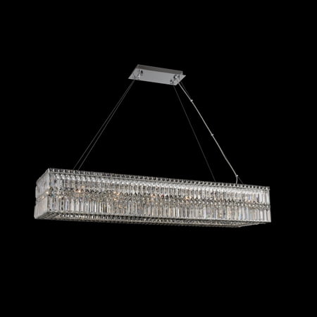 Allegri 035060010FR001 14 Light Isl Pendant Rettangolo Chrome
