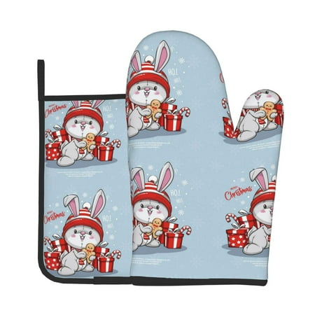 Jgfou merry Christmas rabbit Pattern Oven Mitts and Pot Holders Sets Heat Resistant Oven Mittens Soft Lining Extra Thicken Long Kitchen Cotton Oven Glove for Cooking 
Jgfou merry Christmas rabbit Pattern Oven Mitts and Pot Holders Sets Heat Resistant Oven Mittens Soft Lining Extra Thicken Long Kitchen Cotton Oven Glove for Cooking