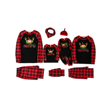 Family Matching Christmas Pajamas Men Women Kid Baby Sleepwear