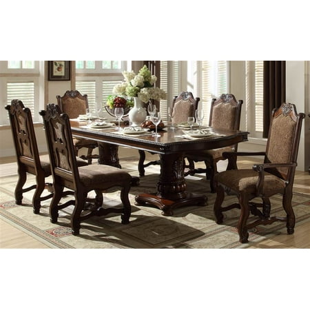 7-Pc Dining Table Set in Cherry Finish