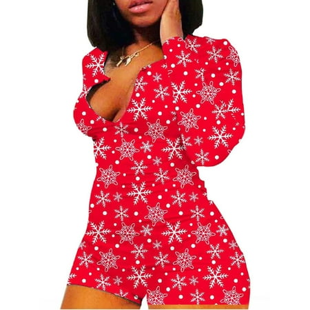 xingqing Women Sexy Deep V Neck Short Onesies Bodysuit Jumpsuit Long Sleeve Christmas Snowflake Elk Print Bodycon Overall Pajamas
xingqing Women Sexy Deep V Neck Short Onesies Bodysuit Jumpsuit Long Sleeve Christmas Snowflake Elk Print Bodycon Overall Pajamas