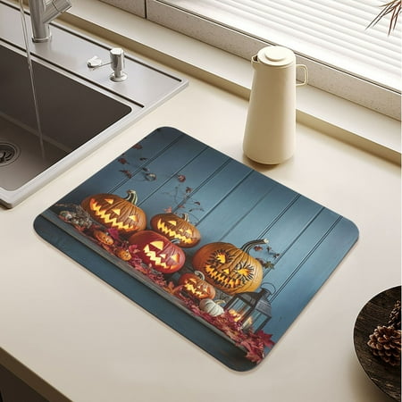 Pumpkins with Different Face Drying Mat Diatomaceous Earth Super Absorbent Non-slip Rubber Sole Heat Resistant 230 Degrees Fahrenheit 15.7×11.8in
Pumpkins with Different Face Drying Mat Diatomaceous Earth Super Absorbent Non-slip Rubber Sole Heat Resistant 230 Degrees Fahrenheit 15.7×11.8in
