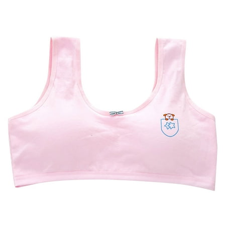 NIUREDLTD Kids Girls Underwear Foam Bra Vest Children Underclothes Sport Undies Clothes Size L