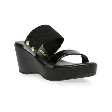 Anne Klein Womens Wedge Slip On Open Toe Wedge Sandals