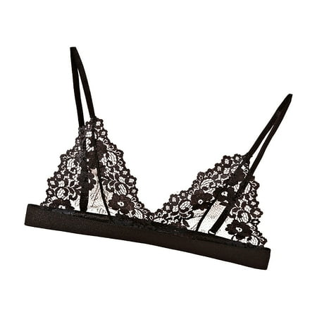 DNDKILG Cami Strap Lace Bralettes for Women Unppaded See Through V Neck Bra Black M
DNDKILG Cami Strap Lace Bralettes for Women Unppaded See Through V Neck Bra Black M