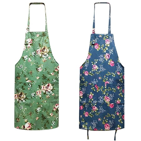 

dtydtpe aprons 2pc adjustable with two kitchen apron barbecue outdoors pockets cooking kitchenï¼dining & bar