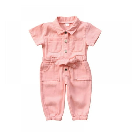 Shengshi Baby Girl Denim Jeans Short Sleeve Romper Jumpsuit Bodysuit Pants Toddler Summer Clothes Pink XL
Shengshi Baby Girl Denim Jeans Short Sleeve Romper Jumpsuit Bodysuit Pants Toddler Summer Clothes Pink XL