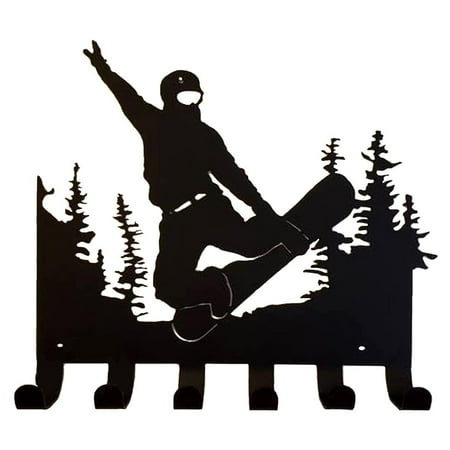 Key hook metal wall decor Skier rack Ski shape hook bracket (skateboard) Zkysteio
Key hook metal wall decor Skier rack Ski shape hook bracket (skateboard) Zkysteio