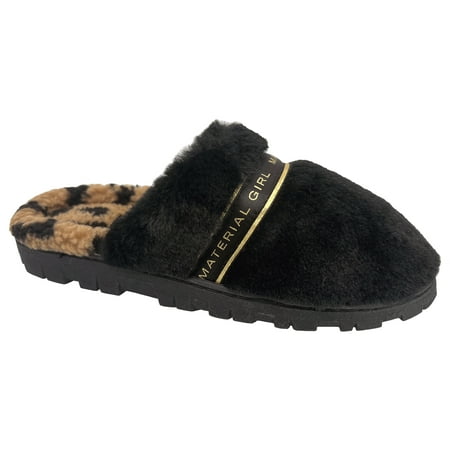 Material Girl Women’s Scuff Slippers - Faux Fur Upper with Material Girl Logo Ribbon Trim - Printed Faux Sherpa Insole with Cushion Comfort Padding - Indoor/Outdoor Outsole
Material Girl Women’s Scuff Slippers - Faux Fur Upper with Material Girl Logo Ribbon Trim - Printed Faux Sherpa Insole with Cushion Comfort Padding - Indoor/Outdoor Outsole