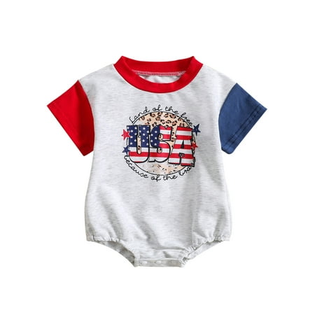 GXFC Infant Baby Boys Girl 4th of July Contrast Color Rompers T-shirt Newborn Short Sleeve Letter Print Jumpsuit Independence Day Summer One Piece Clothes 0-18M
GXFC Infant Baby Boys Girl 4th of July Contrast Color Rompers T-shirt Newborn Short Sleeve Letter Print Jumpsuit Independence Day Summer One Piece Clothes 0-18M