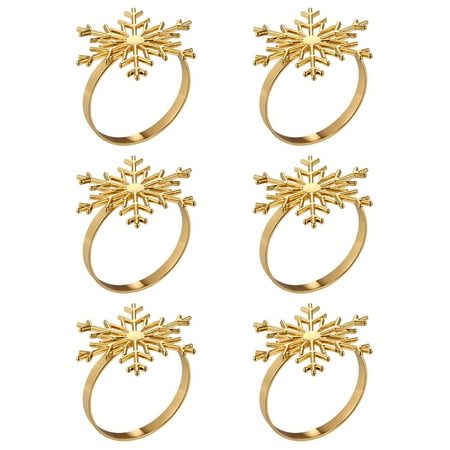 BESTONZON 6Pcs Christmas Tissue Buckles Festive Snowflake Napkin Decorations (Golden)
BESTONZON 6Pcs Christmas Tissue Buckles Festive Snowflake Napkin Decorations (Golden)