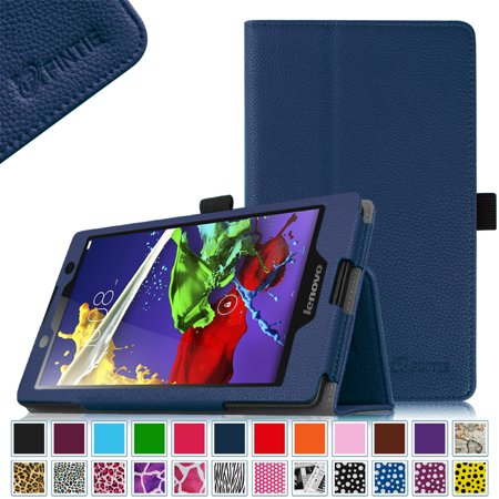Lenovo Tab 3 (#TB3-850F) \/ Tab 2 A8 (#A8-50) 8a Android Tablet Case - Fintie Premium PU Leather Stand Cover, Navy