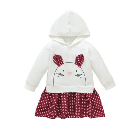 Infant Baby Girls Clothes Baby Girls Dress Long Sleeve Hooded Polka Dots Dress White 6-9 Months
Infant Baby Girls Clothes Baby Girls Dress Long Sleeve Hooded Polka Dots Dress White 6-9 Months