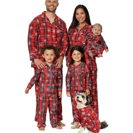 JYYYBF Christmas Pajamas For Family Snowflake Plaid Long Sleeve Button Up Shirt Pant Matching Lounge for Xmas Red
JYYYBF Christmas Pajamas For Family Snowflake Plaid Long Sleeve Button Up Shirt Pant Matching Lounge for Xmas Red