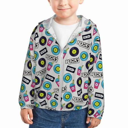 Qekee American Musical Print UPF 50+ Kids Sun-Protective Hooded Long Sleeve Rash Guard for Fishing Water Beach Sports -5 Years
Qekee American Musical Print UPF 50+ Kids Sun-Protective Hooded Long Sleeve Rash Guard for Fishing Water Beach Sports -5 Years