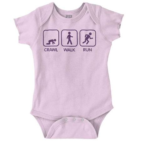 Brisco Brands Crawl Walk Run Athletic Unisex Baby Bodysuits