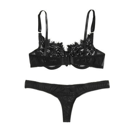 LONKITO Erotic Underwear Sexy Lace Temptation Three Point Lingerie With Steel Ring Black L
LONKITO Erotic Underwear Sexy Lace Temptation Three Point Lingerie With Steel Ring Black L