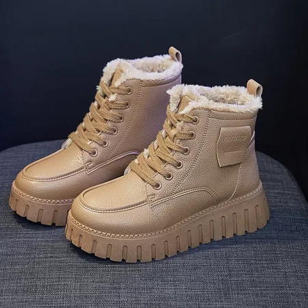 Women‘s Platform Lace Up Snow Shoes Warm Plush Lined Ankle High Boots Women‘s Footwear
Women‘s Platform Lace Up Snow Shoes Warm Plush Lined Ankle High Boots Women‘s Footwear