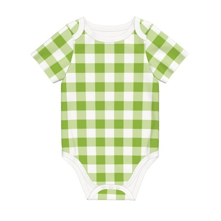 Coaee White Green Plaid for Soft Cotton Baby Short-Sleeve Bodysuit Baby Girls Boys Bodysuit Romper
Coaee White Green Plaid for Soft Cotton Baby Short-Sleeve Bodysuit Baby Girls Boys Bodysuit Romper