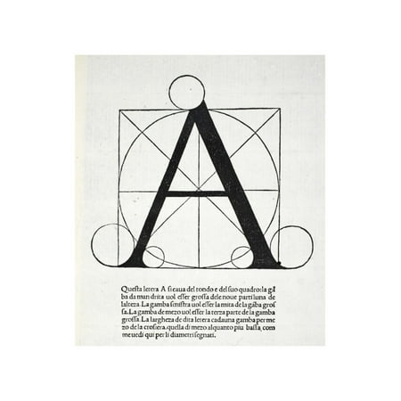A, Illustration from 'Divina Proportione' by Luca Pacioli (C.1445-1517) Print Wall Art By Leonardo da Vinci
