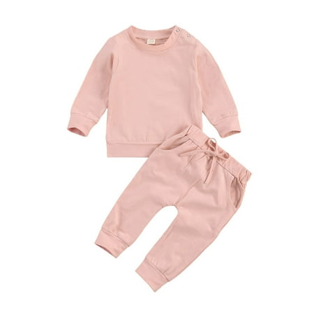 Toddler Baby Girl Boy Fall Winter Clothes Solid Long Sleeve Pullover Sweatshirt Drawstring Pants 2Pcs Outfit Set
Toddler Baby Girl Boy Fall Winter Clothes Solid Long Sleeve Pullover Sweatshirt Drawstring Pants 2Pcs Outfit Set