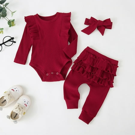 Hunpta Pants Ruffle Ruffle Outfits Baby Kids Toddler Girl Solid + Headbands Romper Girls Outfits&Set
Hunpta Pants Ruffle Ruffle Outfits Baby Kids Toddler Girl Solid + Headbands Romper Girls Outfits&Set
