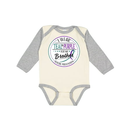 Inktastic Suicide Prevention- I Wear Teal and Purple for My Brother Gift Baby Boy or Baby Girl Long Sleeve Bodysuit
Inktastic Suicide Prevention- I Wear Teal and Purple for My Brother Gift Baby Boy or Baby Girl Long Sleeve Bodysuit