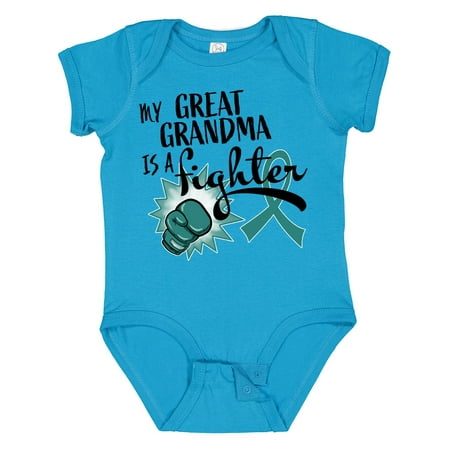 Inktastic Ovarian Cancer Awareness My Great Grandma is a Fighter Gift Baby Boy or Baby Girl Bodysuit
Inktastic Ovarian Cancer Awareness My Great Grandma is a Fighter Gift Baby Boy or Baby Girl Bodysuit