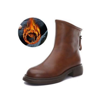 Gomelly Women Waterproof Shoes Casual Stretchy Ankle Boots Work Anti Slip Round Toe Short Bootie Brown (Plush Lining) 4.5
Gomelly Women Waterproof Shoes Casual Stretchy Ankle Boots Work Anti Slip Round Toe Short Bootie Brown (Plush Lining) 4.5