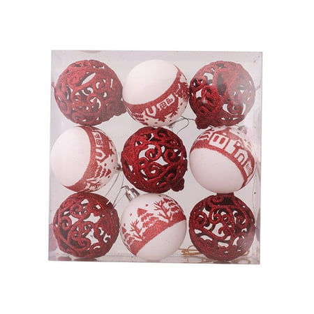 FLW 9Pcs Hollow Glitter Christmas Balls Pendant Plastic Delicate Craft Festival Balls Pendants Party Supplies
FLW 9Pcs Hollow Glitter Christmas Balls Pendant Plastic Delicate Craft Festival Balls Pendants Party Supplies