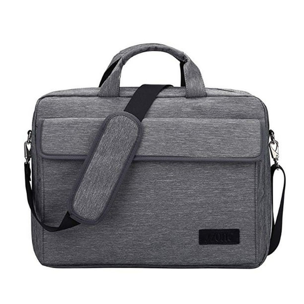 Men Vintage 15.6Inch Laptop Briefcase Messenger Shoulder Bag Notebook Bag Gray